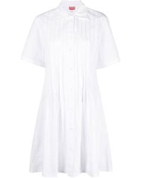 KENZO - Short Sleeved Shirt Dress - Lyst