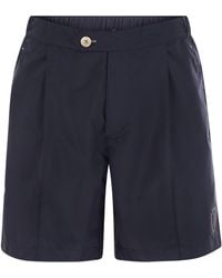 Brunello Cucinelli - Logo Detailed Bermuda Shorts - Lyst