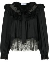 Self-Portrait - Self Portrait Viscose Blouse - Lyst