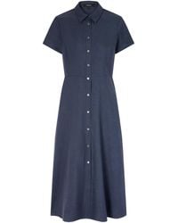 Theory - Belted Pleated Satin Midi Dress - Lyst