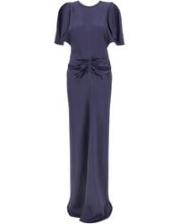 Victoria Beckham - Gathered Satin-Crepe Gown - Lyst