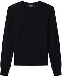 Emporio Armani - Crew-Neck Virgin-Wool Sweater - Lyst