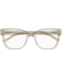 Saint Laurent - Eyewear Geometric Frame Logo-Plaque Glasses - Lyst