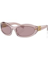 Miu Miu - Eyewear Oval-Frame Sunglasses - Lyst