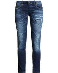 DIESEL - Dark Stretch Ripped Jeans - Lyst