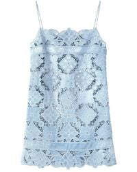 Ermanno Scervino - Lace-Embroidered Cut-Out Mini Dress - Lyst