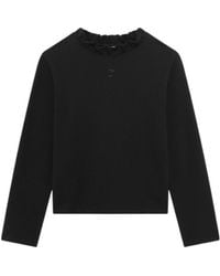 Repetto - Ruffled-Neck Logo Sweatshirt - Lyst