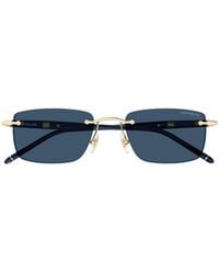 Montblanc - Eyewear Rectangular Frame Sunglasses - Lyst