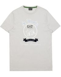 EA7 - Logo Round-Necked T-Shirt - Lyst