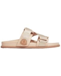 Moncler - Mon Summer Nappa Leather Slides - Lyst