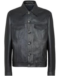 Fendi - Fabiana Filippi Long Sleeved Leather Jacket - Lyst