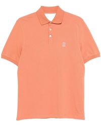 Brunello Cucinelli - Logo Detailed Short-Sleeved Polo Shirt - Lyst