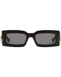 Gucci - Eyewear Gg Plaque Rectangle Frame Sunglasses - Lyst