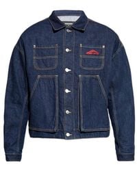 DSquared² - Icon Logo Embroidered Denim Jacket - Lyst