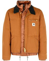 Sacai - X Carhartt Wip Logo Patch Zip-Up Puffer Jacket - Lyst