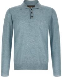 Zanone - Long-Sleeve Knitted Polo Shirt - Lyst
