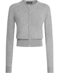 Dolce & Gabbana - Cashmere Crew-Neck Cardigan - Lyst