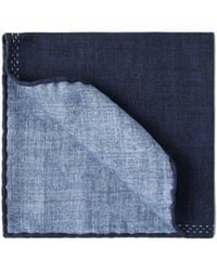 Brunello Cucinelli - Melange Logo Pocket Square - Lyst
