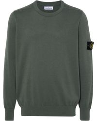 Stone Island - Compass Patch Crewneck Jumper - Lyst