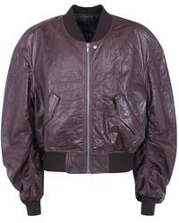 Rick Owens - Long-Sleeve Leather Jacket - Lyst