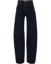 DSquared² - Wide-Leg Cotton-Blend Jeans - Lyst