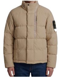 Stone Island - Long-Sleeved Down Jacket - Lyst