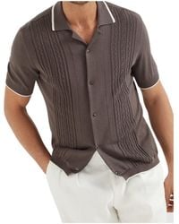 Brunello Cucinelli - Short-Sleeved Knitted Polo Shirt - Lyst