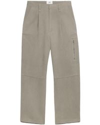 Ami Paris - Ami Pleated Wide-Leg Cargo Pants - Lyst