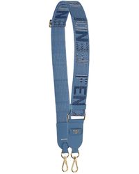 Fendi - Denim-Effect Ff Jacquard Shoulder Strap - Lyst