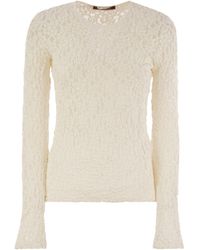 Max Mara - Studio Gennaio Lace Jersey Knit Top - Lyst