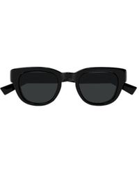 Saint Laurent - Eyewear Oval Frame Sunglasses - Lyst
