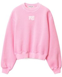 Alexander Wang - Logo-Print Long-Sleeve Sweatshirt - Lyst