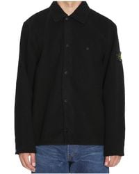 Stone Island - Logo Patch Overshirt - Lyst