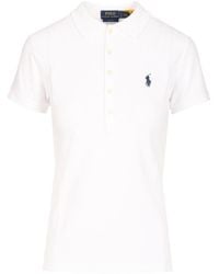 Polo Ralph Lauren - Straight Hem Logo Embroidered Polo Shirt - Lyst