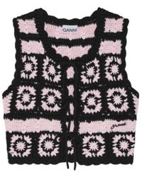 Ganni - Floral-Motif Top - Lyst