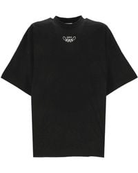 Off-White c/o Virgil Abloh - Logo Printed Crewneck T-Shirt - Lyst