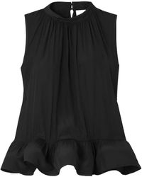 Lanvin - Pleated Shell Blouse - Lyst