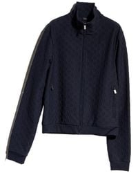 Gucci - Gg Jersey Jacquard Zip Sweatshirt - Lyst