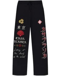 CASABLANCA - Embroidered Drawstring Trousers - Lyst