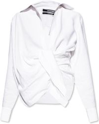 Jacquemus - Bahlia Tie-Up Detailed Blouse - Lyst