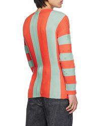 Sunnei - Pleated Striped T- Shirt - Lyst