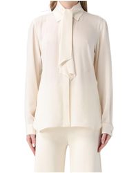 Max Mara - Mxmcolmo Tie Neck Blouse - Lyst