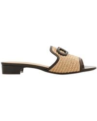 Ferragamo - Gancini Ornament Low-Heel Slide - Lyst