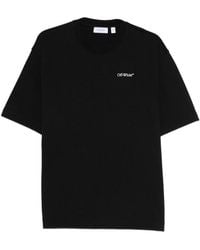 Off-White c/o Virgil Abloh - Logo Printed Crewneck T-Shirt - Lyst