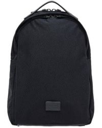 Giorgio Armani - Mesh Backpack With Leather Inserts And Adjustable Shoulder Straps - Lyst