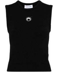 Marine Serre - Sleeveless Ribbed Knit Top - Lyst