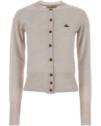 Vivienne Westwood - Orb-Embellished Virgin-Wool Cardigan - Lyst
