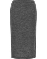 Junya Watanabe - Mélange-Effect Midi Skirt - Lyst