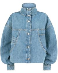 The Attico - The Denim Bomber Jacket - Lyst