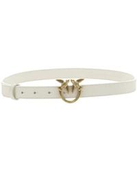 Pinko - Love Bird Plaque Buckle Belt - Lyst